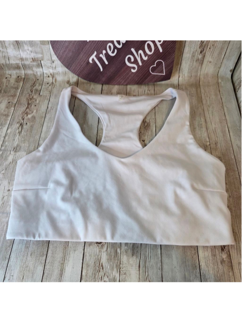 Unbranded White Sports Bra M NWOT